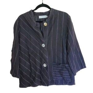 Willow Linen Oversized Lagenlook‎ Button Down Tp